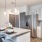 a kitchen with a table and chairs